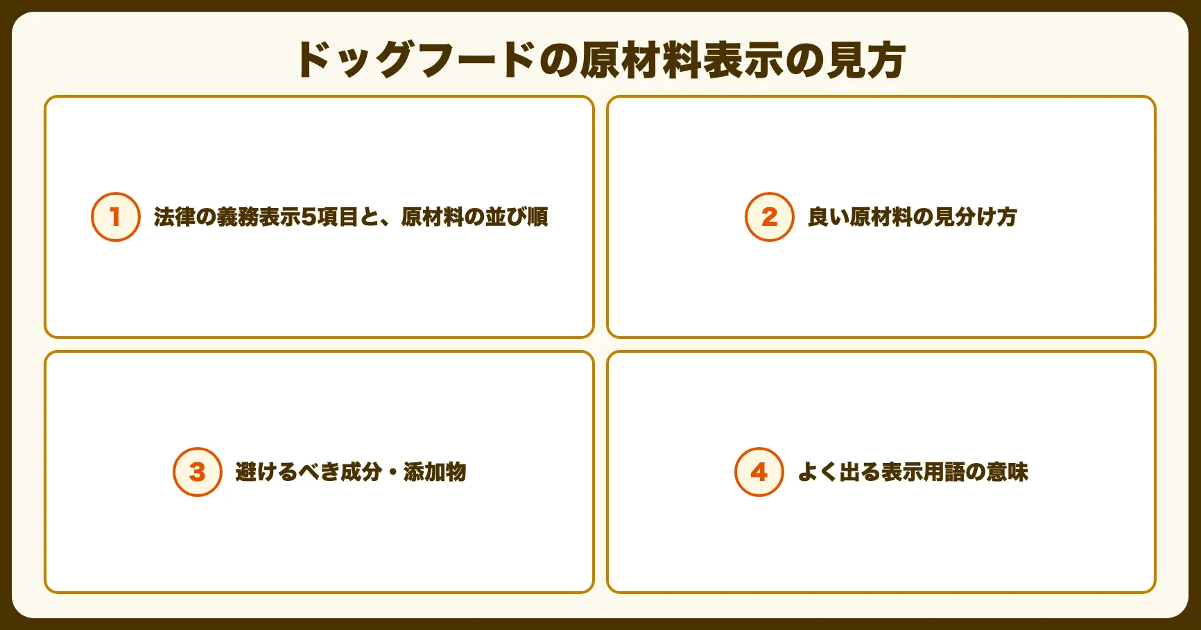 ドッグフードの原材料表示の正しい見方