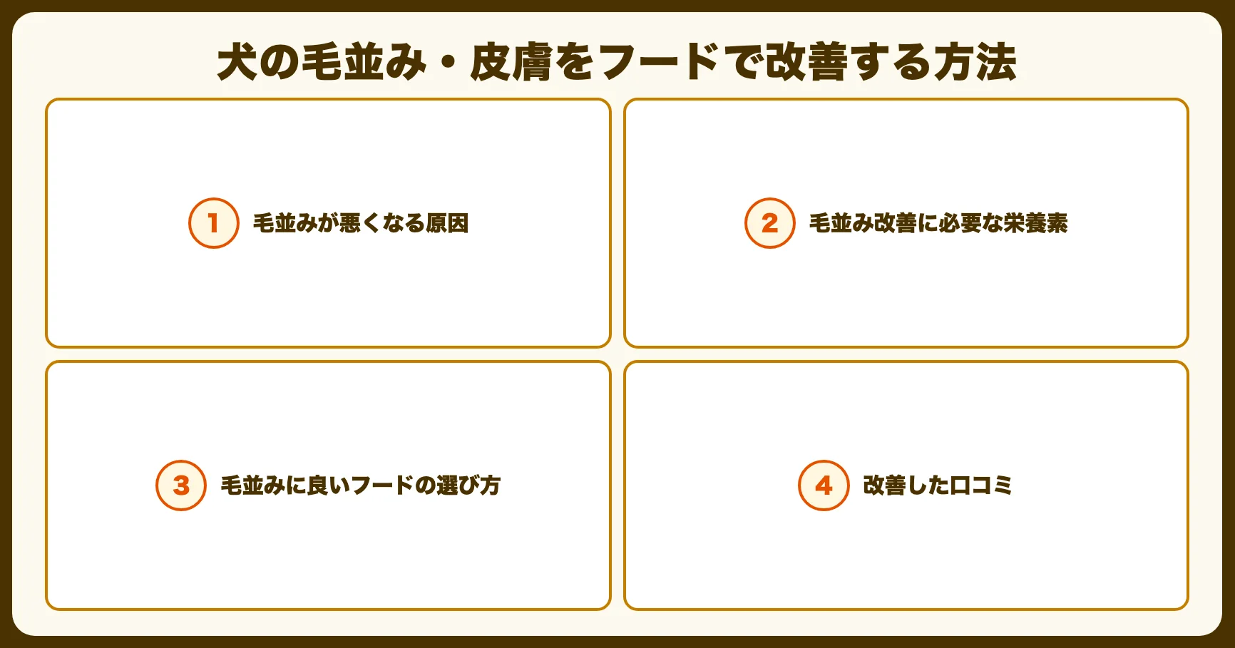 犬の皮膚・被毛トラブルとフードでのケア