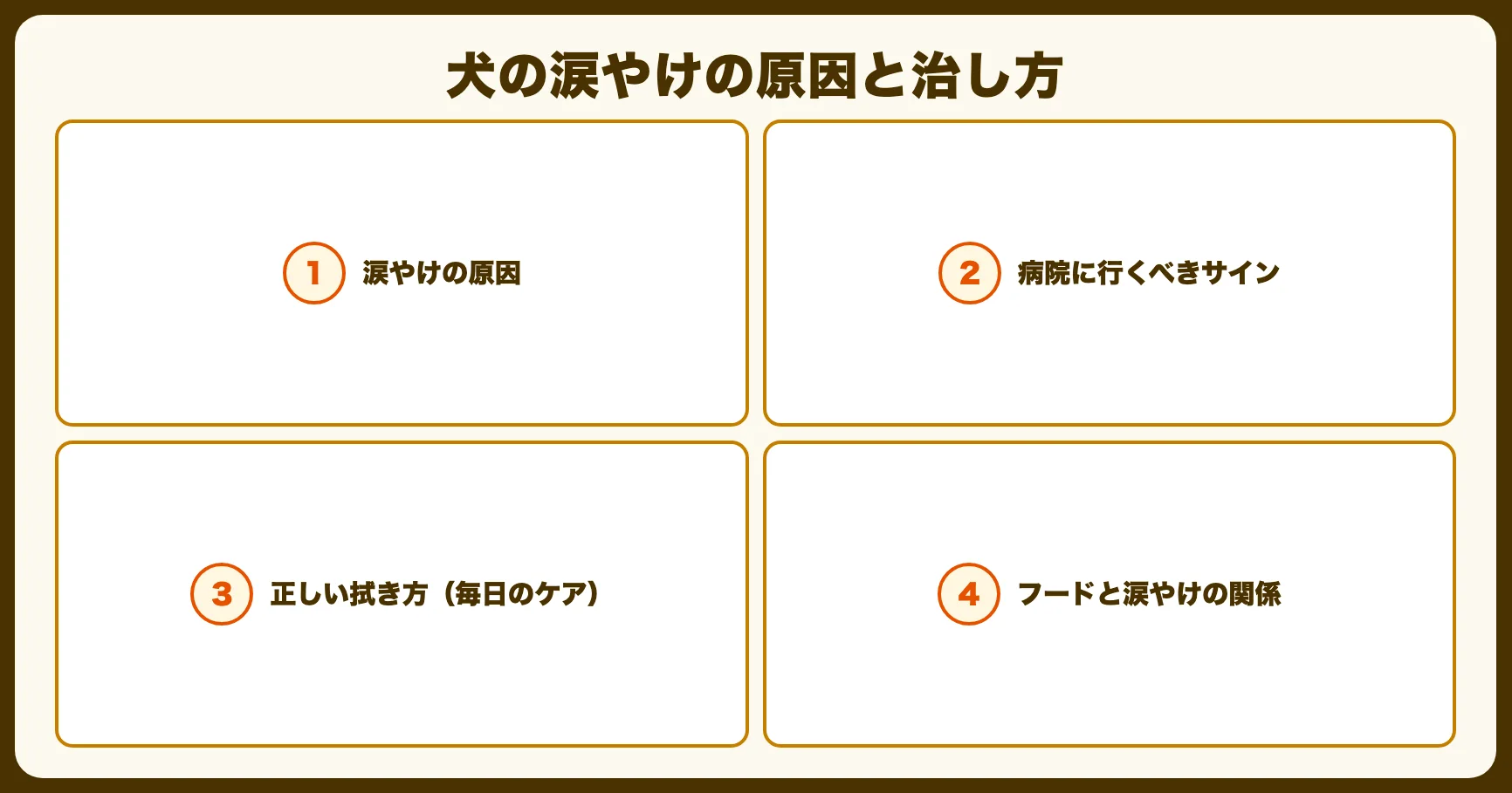 犬の涙やけの原因とフードで改善する方法
