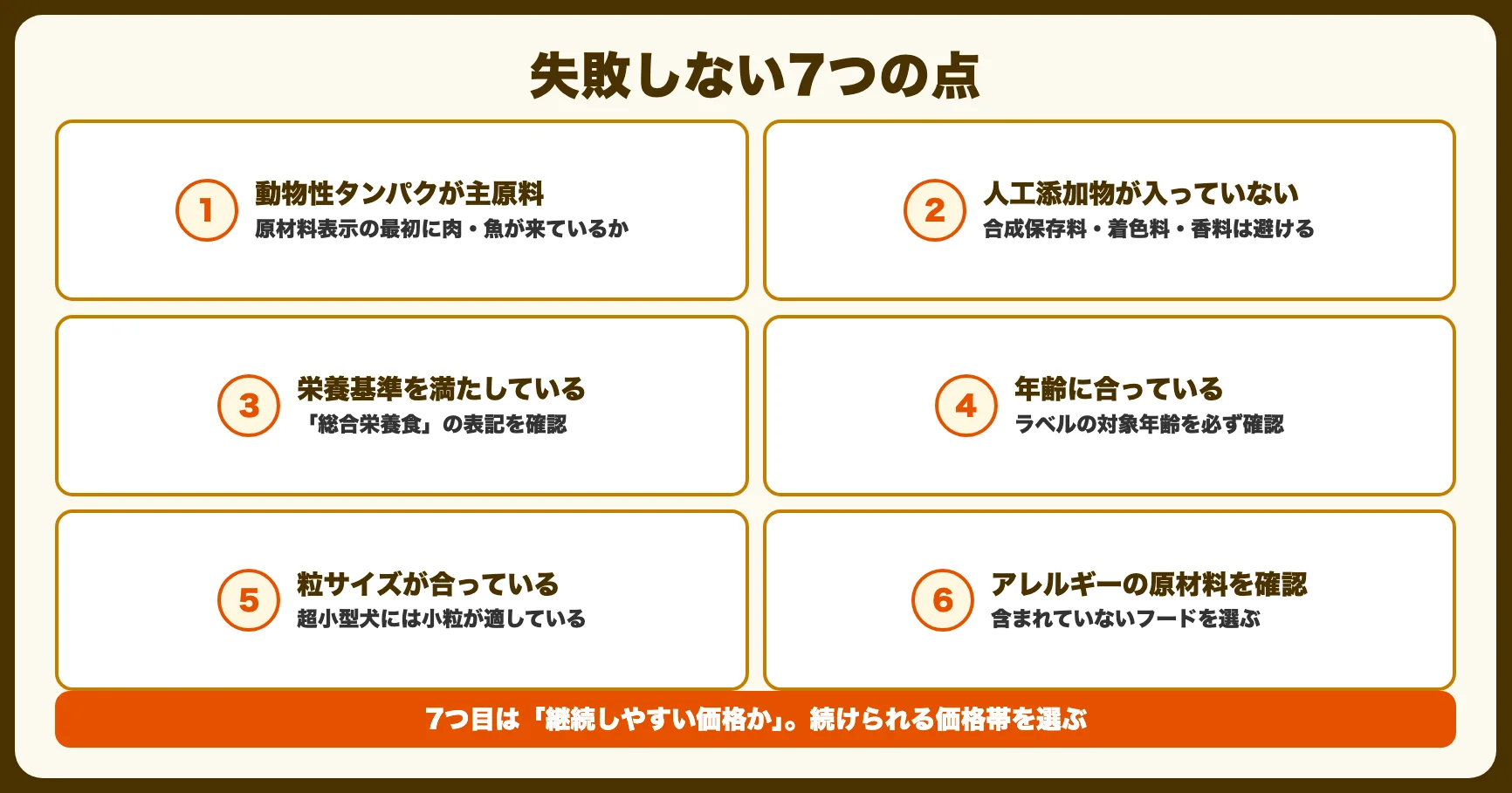 失敗しない7つのポイント