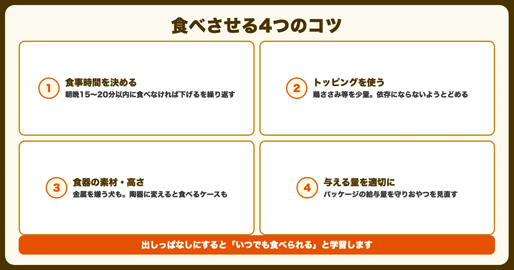 食べさせるコツ